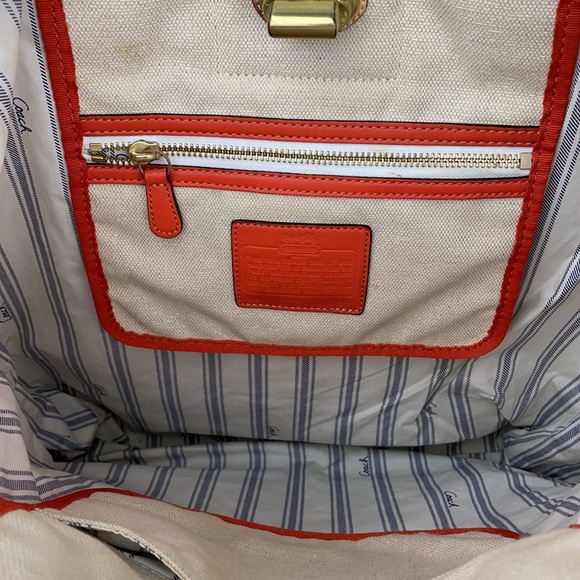 Coach Pierre Le-Tan Umbrella Beach Tote Bag Purse - Picture 9 of 16